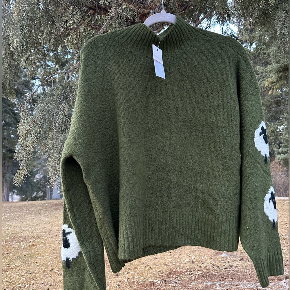 Green XL sheep sweater